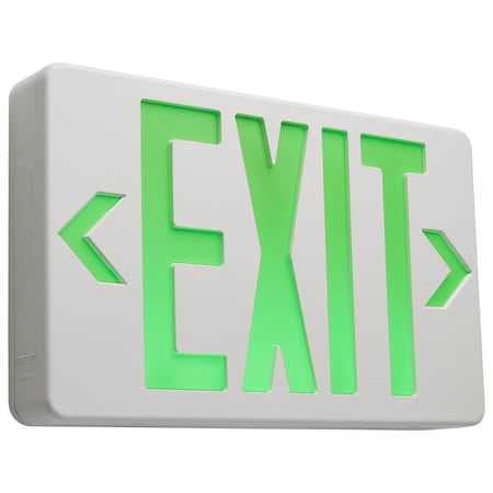 Nuvo Exit Sign, Thermoplastic, 11.81 in W, 7.25 in H 67/100